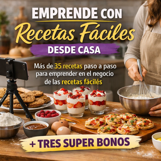 Recetas fáciles de cocina +3 bonos: Gana +$800.000 por mes